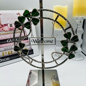 Irish Blessing Stained Glass Hanging Plaque